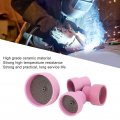 Tig Welding Cup Ceramic Kit Set 12 14 16 24 2 4mm Center Hole Inner Dia For Equipment Pink