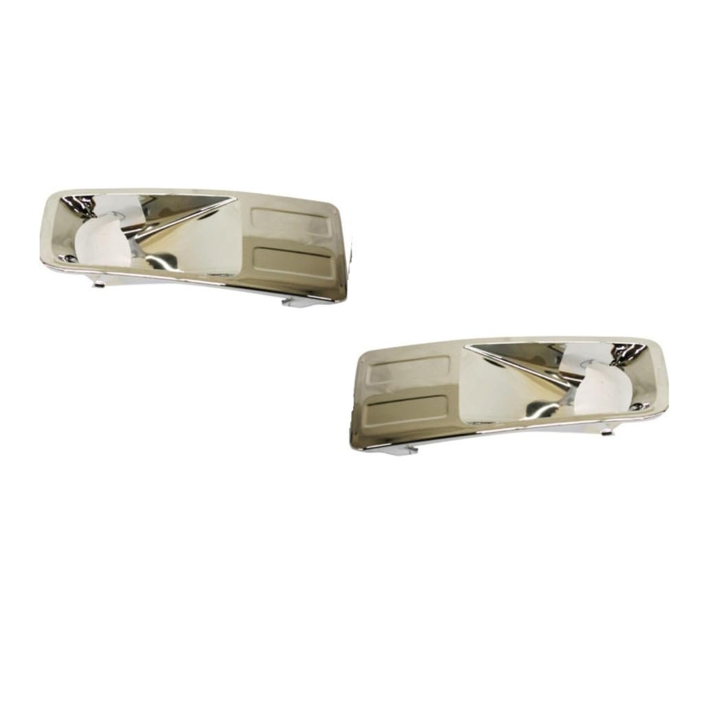 Ford Fusion 2007 2008 2009 Fog Light Moldings Driver And Passenger Side Pair Front Chrome Replacement For Fo2599100 Fo2598100