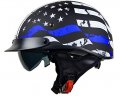 Vega Helmets 7850-024 Unisex-adult Half Size Motorcycle Helmet Back The Blue Large 