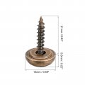 Uxcell 8pcs Decorative Screws With Caps 15mm Dia Brass Mirror Fixing Fasteners For Mirrors Tables Furniture Bronze