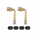 Uxcell 1 Set Tire Valve Extension 2pcs 7 09 Inflator Adaptor With 2pcs Brass 90 Degree Stem