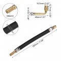 Uxcell 1 Set Tire Valve Extension 2pcs 7 09 Inflator Adaptor With 2pcs Brass 90 Degree Stem