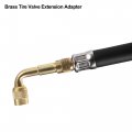 Uxcell 1 Set Tire Valve Extension 2pcs 7 09 Inflator Adaptor With 2pcs Brass 90 Degree Stem