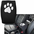 E-cowlboy Neoprene Center Console Armrest Pad Cover Black Dog Paw Print Protector Cushion For Jeep 2011-2022 Grand Cherokee 