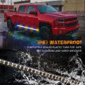2pcs 70 In Amber Blue Strobe Lights Strip 864 Led Emergency Running Board Flashing Warning Hazard Safety Waterproof For Trucks