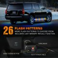 2pcs 70 In Amber Blue Strobe Lights Strip 864 Led Emergency Running Board Flashing Warning Hazard Safety Waterproof For Trucks