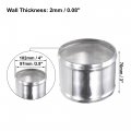 X Autohaux Od 4 102mm Length 3 76mm Aluminum Alloy Tube Intercooler Pipe Straight Air Intake With Clamps Silver Tone For Car