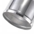 X Autohaux Od 4 102mm Length 3 76mm Aluminum Alloy Tube Intercooler Pipe Straight Air Intake With Clamps Silver Tone For Car