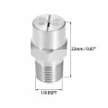 Uxcell Flat Fan Spray Tip 1 8bspt Male Thread 304 Stainless Steel Nozzle 95 Degree 4mm Orifice Diameter 2 Pcs