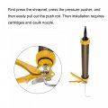 Uxcell Manual Sausage Caulking Gun Aluminium Sealant Cartridge Tube Caulk Applicator 600ml 20oz 12 1 Thrust Rate With Cones
