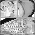 Auto Dynasty Factory Style Headlight Lamps Assembly Compatible With Pontiac Grand Am 1999-2005 Driver And Passenger Side Chrome