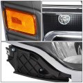 Fo2503312 Factory Style Halogen Headlight Lamp Compatible With Ford Flex 2013-2019 Passenger Right Side Black Housing Amber
