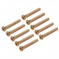Uxcell M8x60mm Furniture Screw Hex Socket Machine Screws Zinc Plated Fasteners Bolts Full Thread Carbon Steel 10pcs