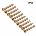 Uxcell M8x60mm Furniture Screw Hex Socket Machine Screws Zinc Plated Fasteners Bolts Full Thread Carbon Steel 10pcs