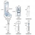 Uxcell 2pack Bifold Door Hardware Kit Include Top Bottom Pivot Bracket Guide Wheel Bi-fold Closet For Folding Pocket Accordion