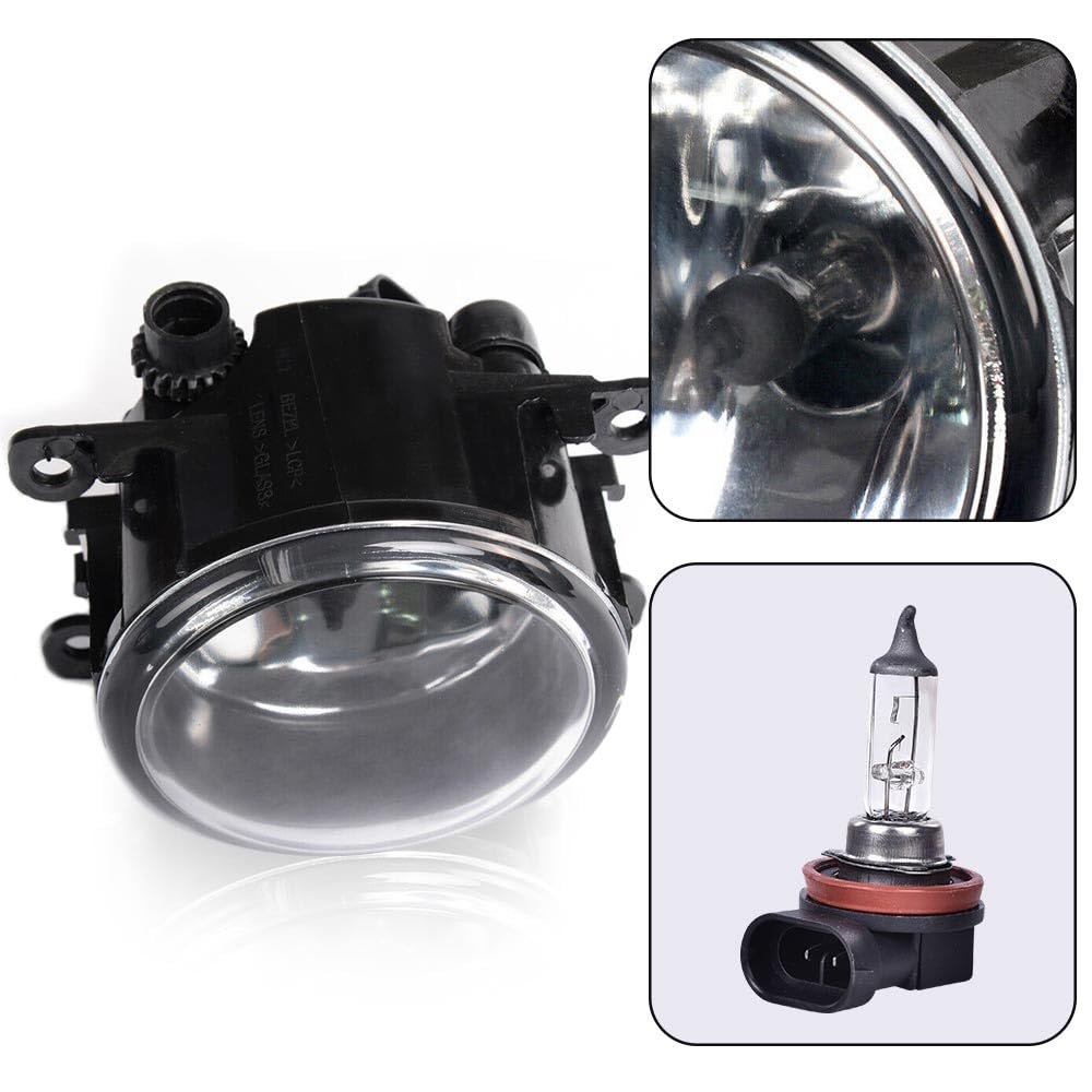 Front Bumper Fog Light Pair For Acura Honda Ford Nissan Driver And Passenger Sides Lamps 4f9z15200aa Clear Halogen Lens