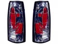 Tail Light Set Of 2 With Chrome Bezel For 1988-1999 Chevy C1500 