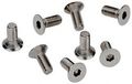 Brushed Nickel Flat Head Machine Screws 6 Mm X 12 For Shower Door Hinge Cover Plates A612bn Package 