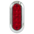 Blazer C563rtm Led 6-inch Oval Stop Tail Turn Park Light Chrome Bezel Red