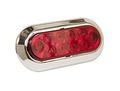 Blazer C563rtm Led 6-inch Oval Stop Tail Turn Park Light Chrome Bezel Red 