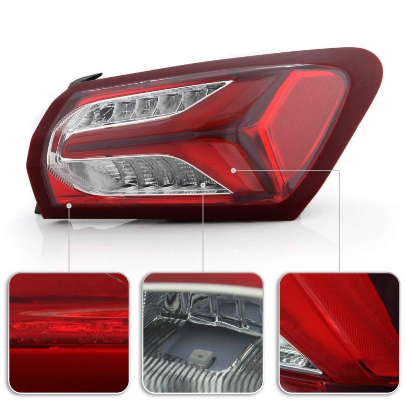 Factory Led Model Only 2019-2022 Chevy Malibu Tail Light Lamp Outer Replacement Right Passenger Side
