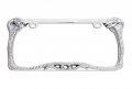 Cla Cobra Snake Metal License Plate Frame Chrome 