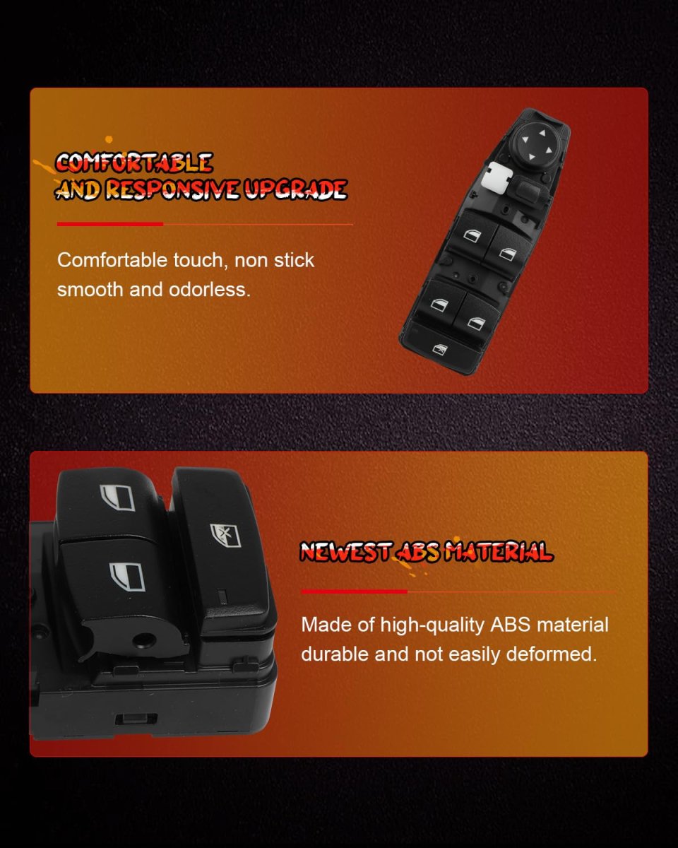 Master Power Window Switch 61319208108 Front Left Driver Side For Bmw 320i 328i 335i 340i Activehybrid 3 M3 X3 X5 2011 To 2017