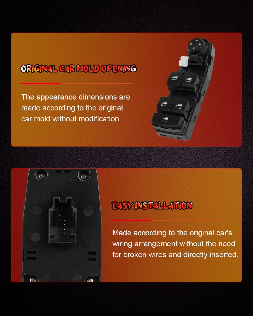 Master Power Window Switch 61319208108 Front Left Driver Side For Bmw 320i 328i 335i 340i Activehybrid 3 M3 X3 X5 2011 To 2017