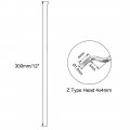 Uxcell 1 5mm X 300mm 12 Inch Steel Z Pull Push Rods Parts For Rc Airplane Plane Boat Replacement Pack Of 20