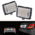 2pcs 3w Full Led License Plate Lights Number Lamp For Mercedes-benz C E S Cl Class Powered By 18-smd Xenon White Error Free