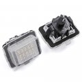 2pcs 3w Full Led License Plate Lights Number Lamp For Mercedes-benz C E S Cl Class Powered By 18-smd Xenon White Error Free