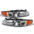 Chrome Housing Oe-style Headlight Side Maker Lamp Assembly For 1997-2003 Pontiac Grand Prix Driver Passenger 