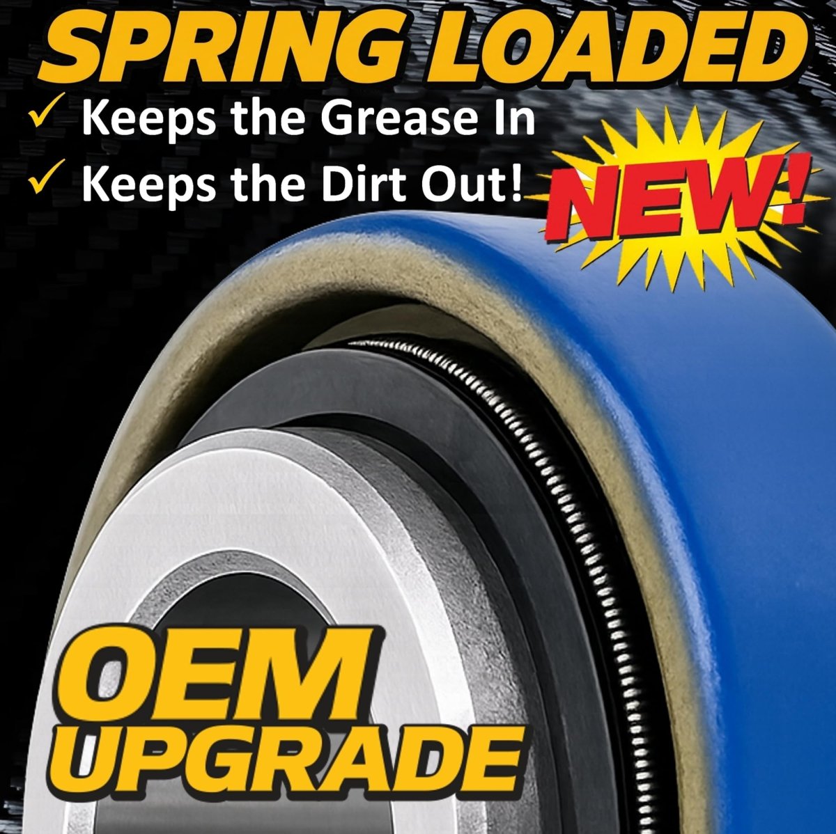 Front Wheel Bearing And Spring Loaded Seals Rebuild Kit For Wright Stander 98460019 98460046 Includes 2 Bearings Upgraded