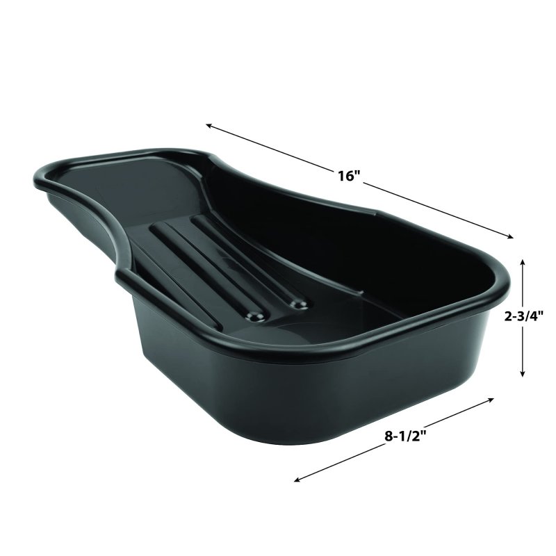 Performance Tool W4073 Heavy Duty 2 8 Quart Oil Drain Pan With Splash Guard And Tapered Spout For Lawn Equipment Motorcycles