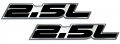 Erpart 2 5l Liter Embossed Black On Highly Polished Silver Real Aluminum Auto Emblem Badge Nameplate Compatible With Chevy