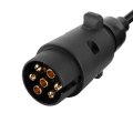 7 Way Trailer Plug Socket Adapter Wiring Connector For Caravan 2m Spring Cable Cord With Lighting Board Expansion