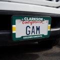 Clarkson University Stripe License Plate Tag Frame