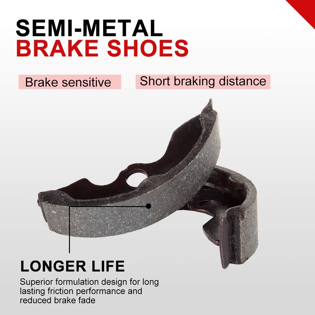 Front Brake Shoes 2 Pair For Honda Fourtrax 300 1988 2000 And Recon 1997 2011 Semi Metallic Asbestos Free Ebc345