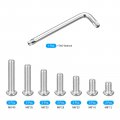 Uxcell M8 Torx Security Screws Kit M8x12 16 20 25 30 35 40mm 35pcs 304 Stainless Steel Round Head Tamper Proof Screw W 1pcs T40