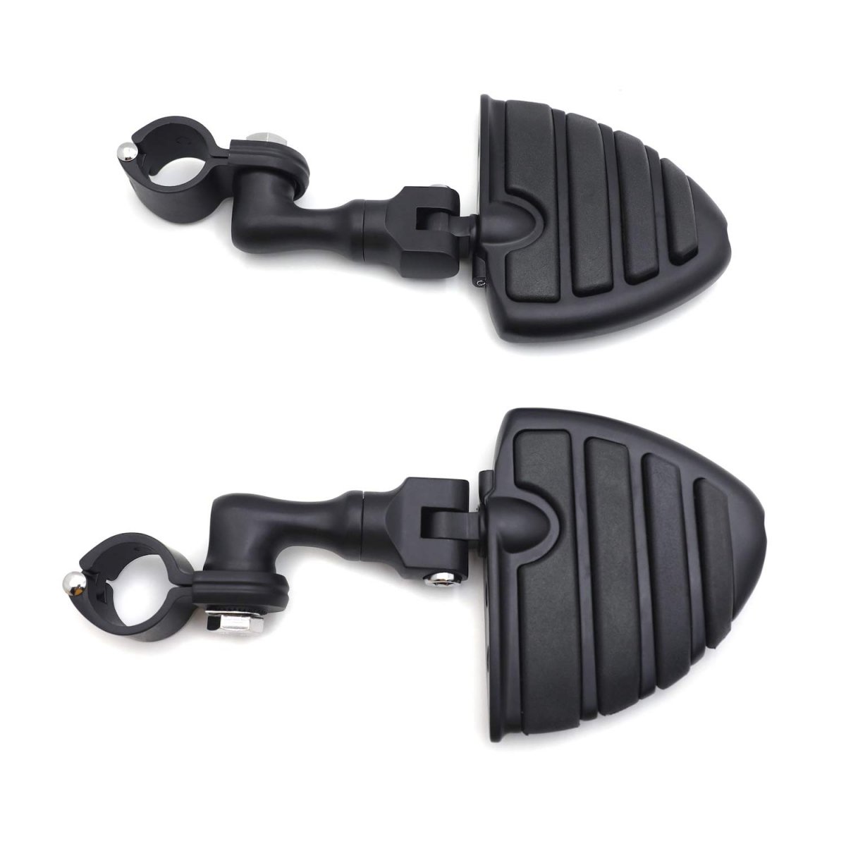 Motorcycle Black Short Angled Peg Mounting Kit With U Shape Footrest For 1 25 In Front Engine Guard Frame Tube Iron 883 Xl883n