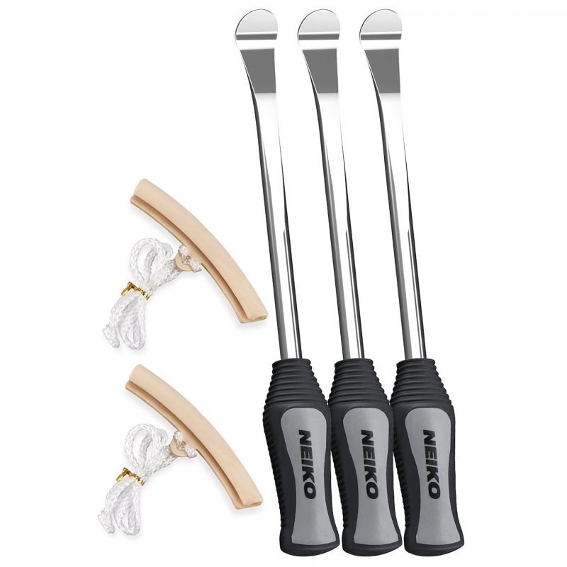 Neiko 20600a Tire Spoon Levers Repair Tool Kit 11 1 2-inch Hardened Steel Irons 2 Rim Protectors 5-piece Set Changing Small