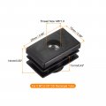 Uxcell 4pcs Inserts For Rectangle Tubes With M6 Thread 0 98 X0 59 Od Tube Black Plastic Plug Caster Insert Chair End Caps