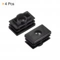 Uxcell 4pcs Inserts For Rectangle Tubes With M6 Thread 0 98 X0 59 Od Tube Black Plastic Plug Caster Insert Chair End Caps