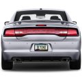 Dodge Jeep Srt Logo 3d In Dark Gray On Real Carbon Fiber Abs Plastic License Plate Frame