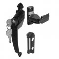 Colonial Screen And Storm Door Push Button Lock K5080 Black Hammered Finish 1 75 In Screw Holes For Wood Or Metal Doors 