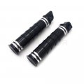 Httmt Fb008- Black Hollow Cnc Edge Footpegs For H-d Electra Glide Sportster Dyna 