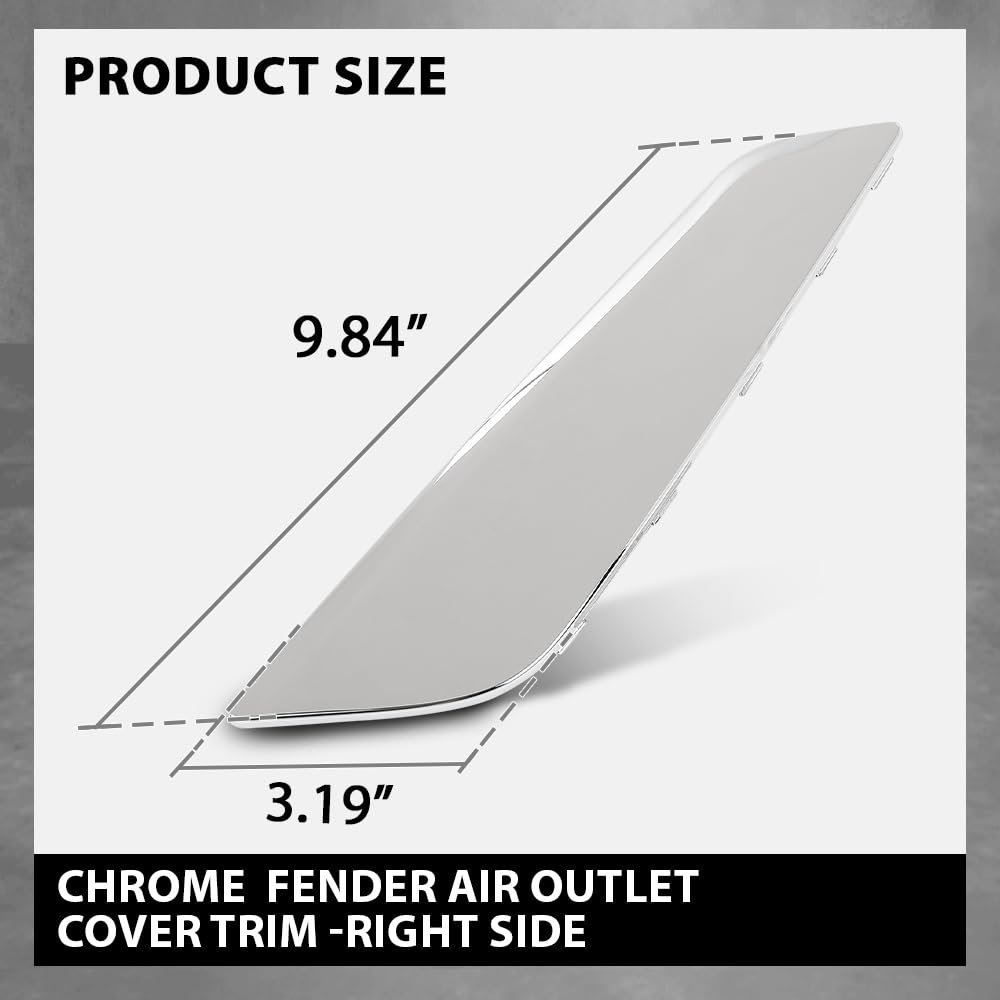 Right Fender Vent Trim Side Air Outlet Cover Chrome For Bmw G30 5-series 2017-2022 51137349594 Silver