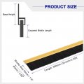 Uxcell 2pcs Door Brush Bottom Sweep H-shape Aluminum Alloy Base With 1 6-inch Pp For Home Industrial 35-inch L Golden