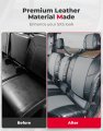 Kemimoto Utv Seat Covers Leather Waterproof Repellent Cushions Set W Headrest Cover Compatible With Can Am Defender Front Two