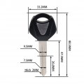 Newsmarts Red Motorcycle Blank Key Uncut Blade Replacement For Yamaha Yzf-r25 Yzf-r3 All Year